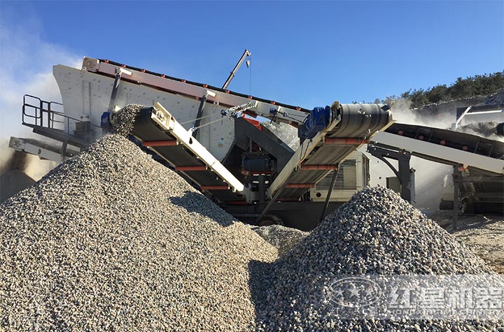 移動式砂石生產線設備現場